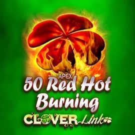 50 Red Hot Burning Clover Links logo – Slots by Novomatic at Roby Casino