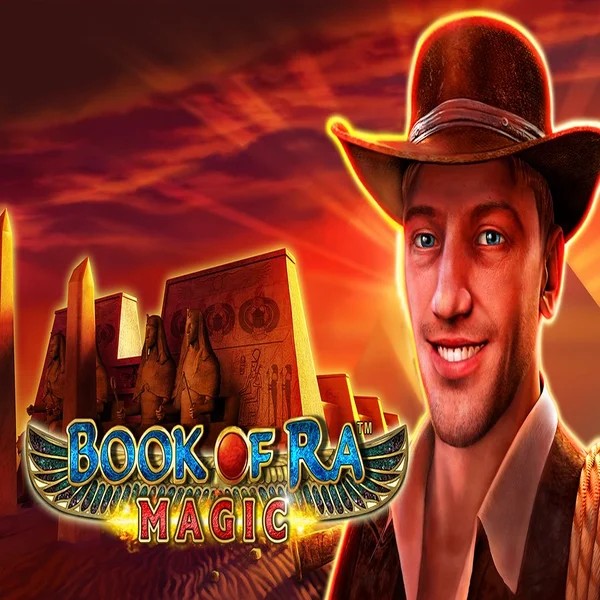 Book of Ra Magic online game logo by Greentube on roby-casinos.es