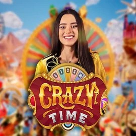 Crazy Time logo by Evolution at Roby CasinoCrazy Time
