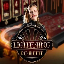 Lightning Roulette slot logo by Evolution at Roby Casino