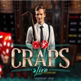 Official Live Casino logo: Live Craps by Evolution at Roby Casino
